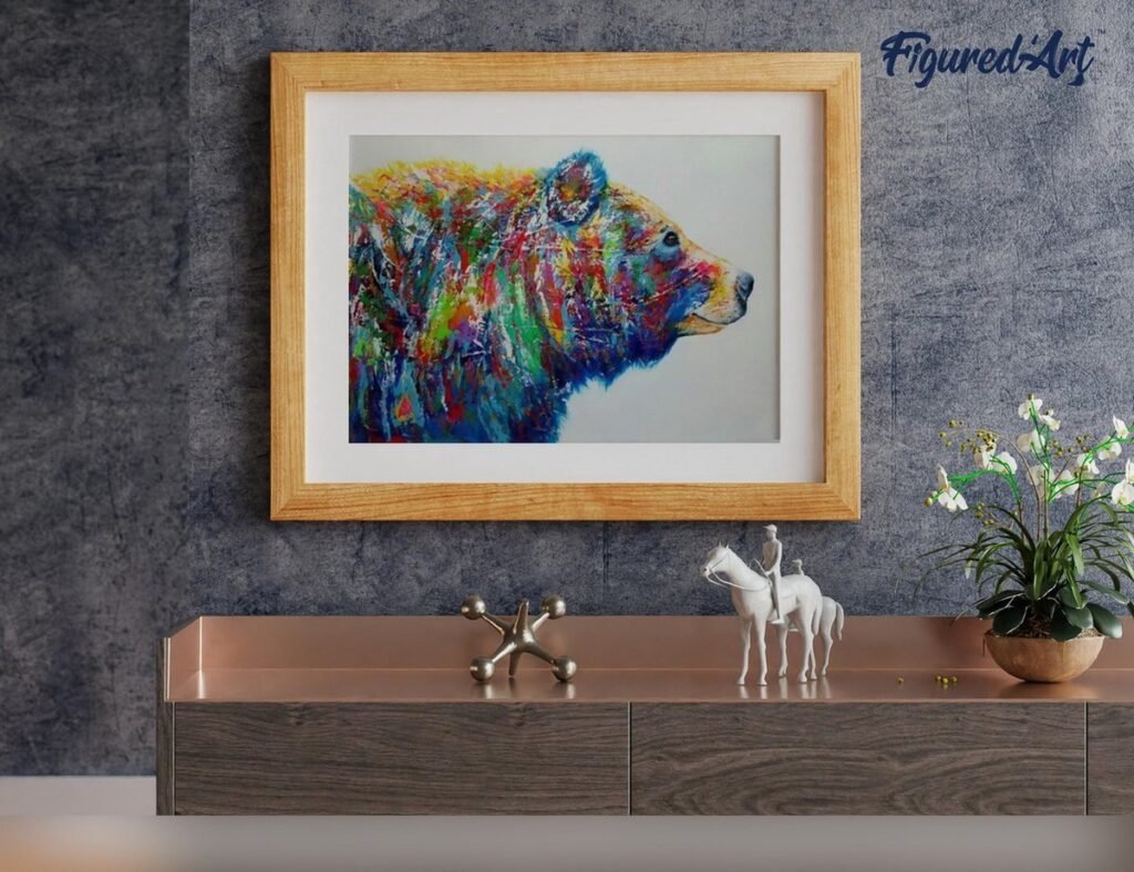 totemdier beer op nummer schilderen