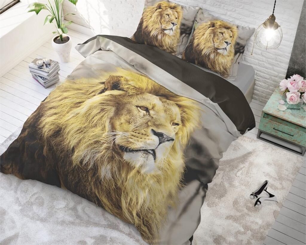 krachtdier leeuw dekbedovertrek