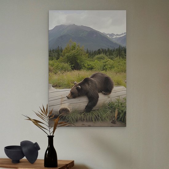 totemdier beer wanddecoratie