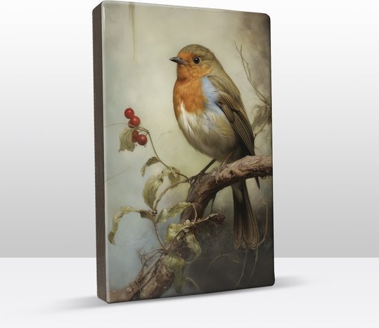 krachtdier-roodborstje-schilderij