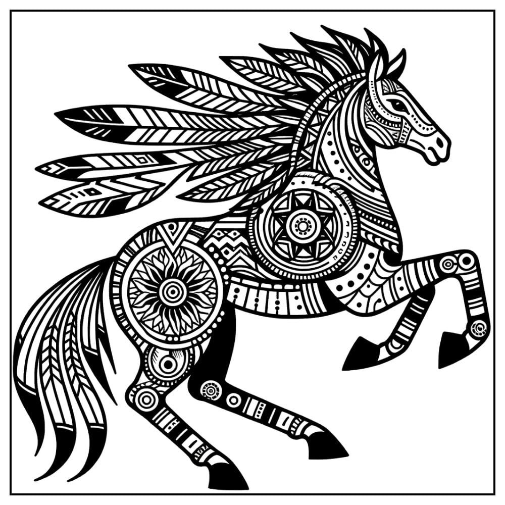 kleurboek paarden